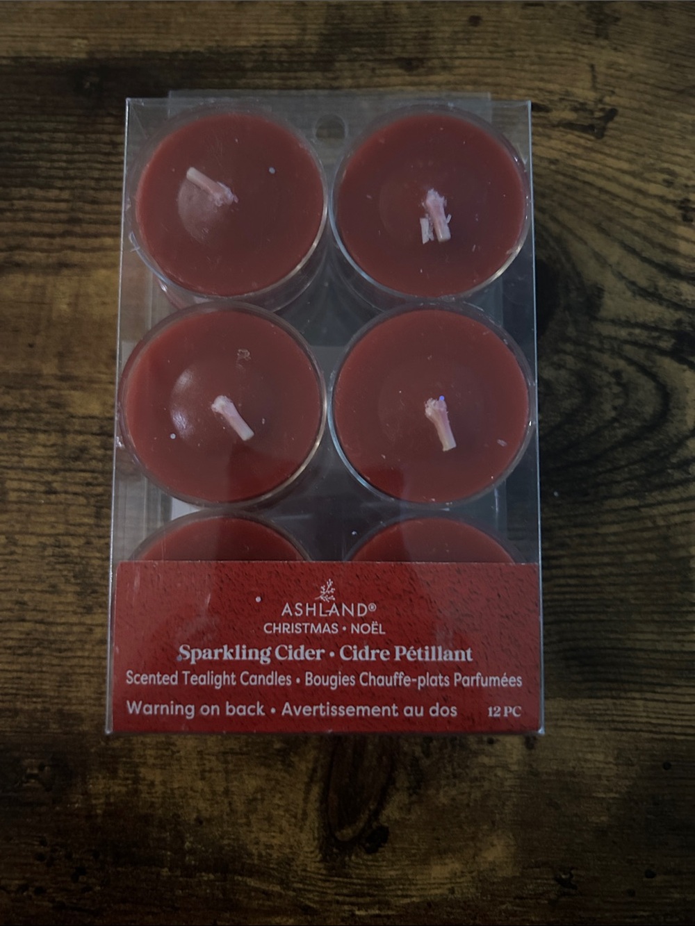 Ashland Red Sparkling Cider Scented Tealight Candles - 12 Pack
